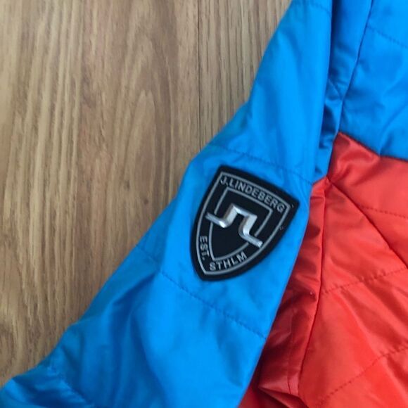 J Lindeberg W ALASKA LINER PERTEX Puffer Jacket Red/White/Blue - Picture 11 of 13